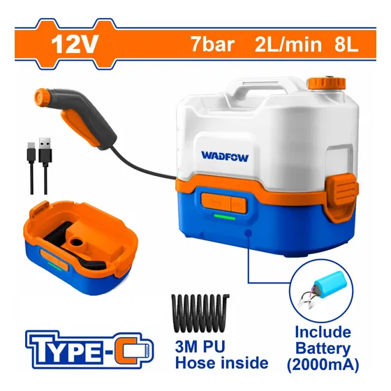 Hidrojet Portatil Inalambrico 12v 100psi Recargable Tipo C