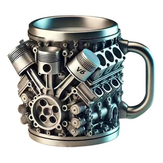 Taza De Acero Inoxidable De Motor V8, Tazas Realista De Taza De Acero Inoxidable De Motor V8, Tazas Realista De
