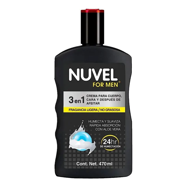Crema Corporal Humectante Nuvel For Men 470ml Men