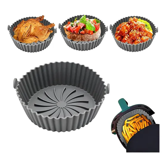 Bandeja De Silicona Para Freidora De Aire Sin Aceite 20 Cm Reutilizable Colores | Cuotas sin interés