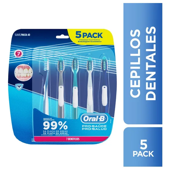 Cepillo De Dientes Oral-b Prosalud 7 Beneficios 5 Unidades
