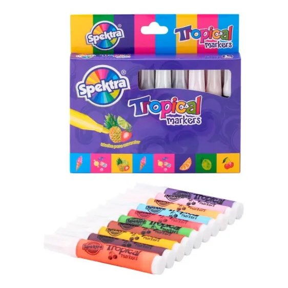 Marcadores Con Aroma Spektra Caja X 10