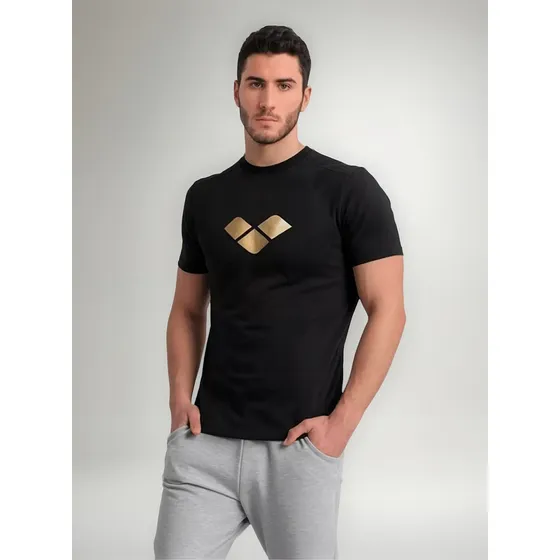 Arena T-shirt Unisex Gold S/s Tee Black