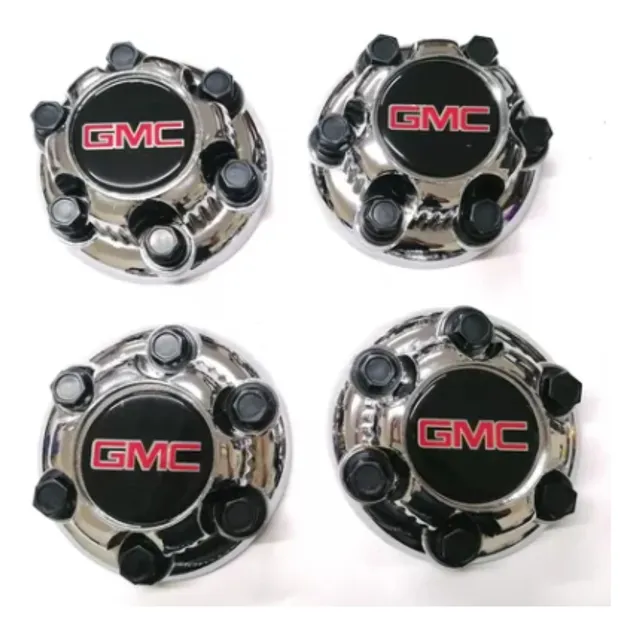 Juego De 4 Tapones Para Rines Gmc Sierra 6 Birlos Cromo