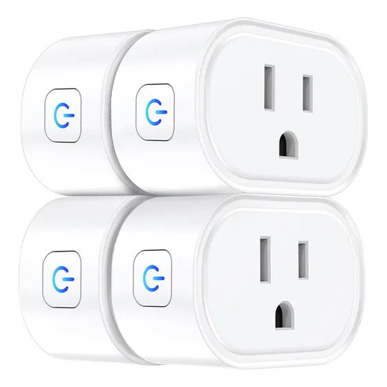 4 Pcs Enchufe Inteligente Oval Wifi Smart Plug Alexa Google