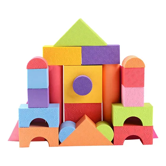 Set Of 25pcs Soft Foam Building Blocks 3.5cm Thick Stacking