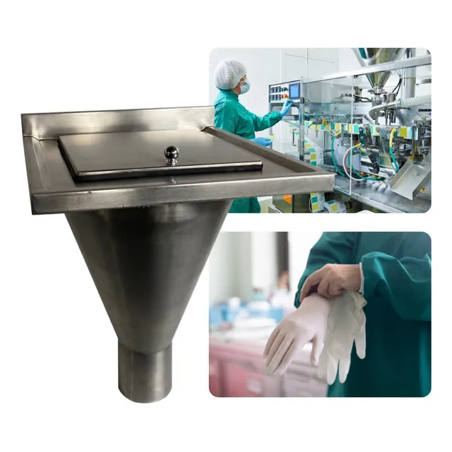 Bancada Com Expurgo Hospitalar Inox 304 - 50x50cm