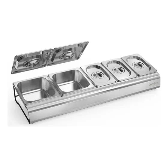 Onlyfire Chef Pizza Topping Station - Recipientes De Condime