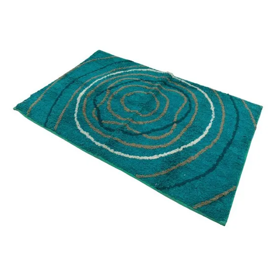 Alfombra Baño Circulo Azul Marron Uruyen Qy 7671 Xavi