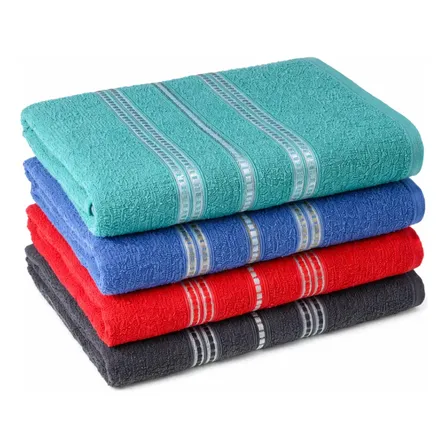 Kit 4 Toalhas De Banho Laune Haus 100% Algodão Sortidas Liso
