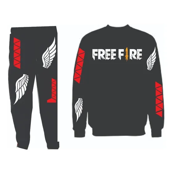 Conjuntos Sudadera + Buzo Freefire Niños Y Adultos Cr