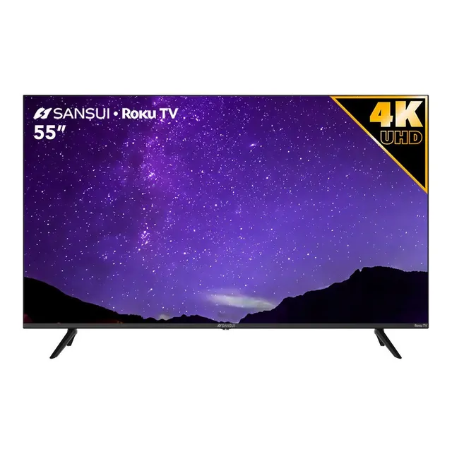 Smart TV de 55" Sansui 4K Roku TV SMX55P7UR con pantalla DLED 4K