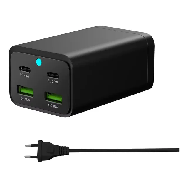 Cargador De 80 W Gan Super Fast Usb-a Usb-c