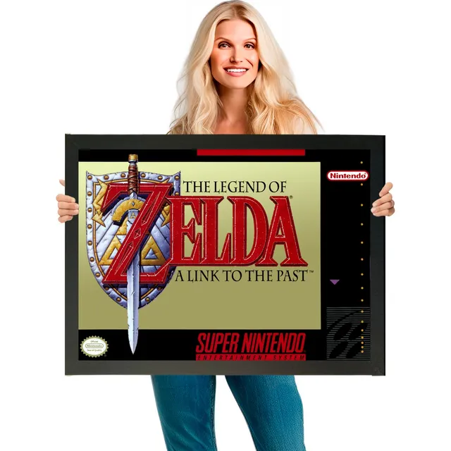 Quadro The Legend Of Zelda  A Link To The Past Snes A1 84x60