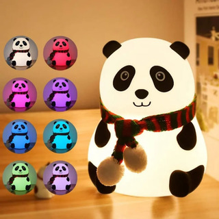 Luz Nocturna De Silicona Panda Recargable Por Usb De 7 Color Luz Nocturna De Silicona Panda Recargable Por Usb De 7 Color