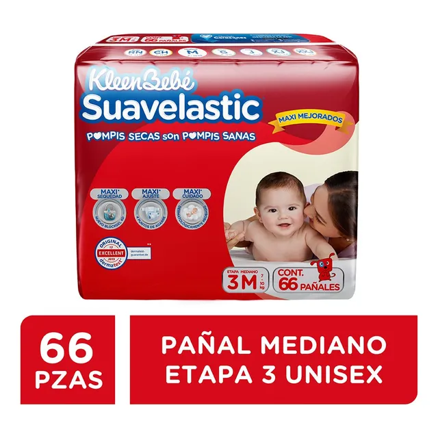 Pañales KleenBebé Suavelastic Etapa 3