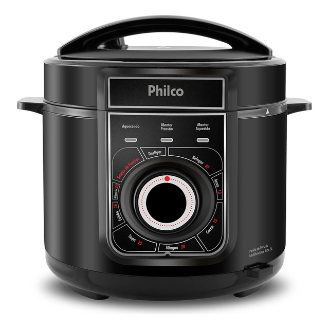 Panela De Pressão Philco Ppp02pi Inox Multifuncional 5l Cor Preto Panela De Pressão Philco Ppp02pi Inox Multifuncional 5l Cor Preto
