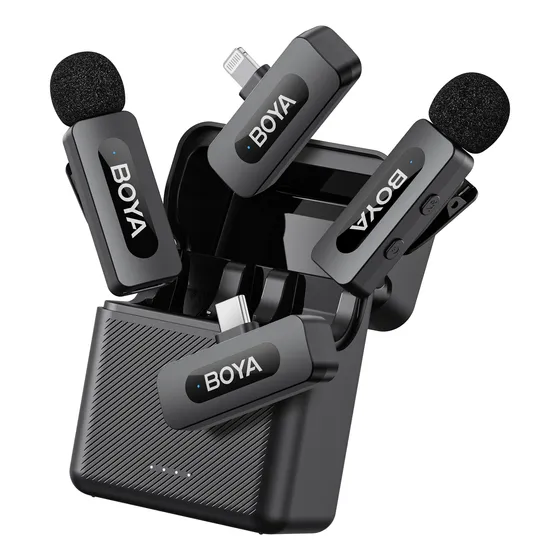 Micrófono Inalámbrico Boya By-v3 Combo Para Ios Y Android