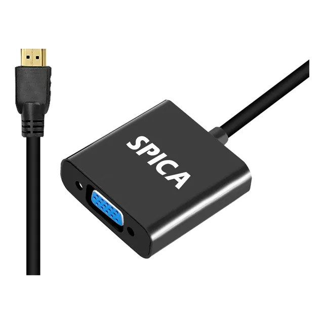 Cable Conversor Hdmi A Vga Spica Adap-100 Full Hd Color Negro Color Negro