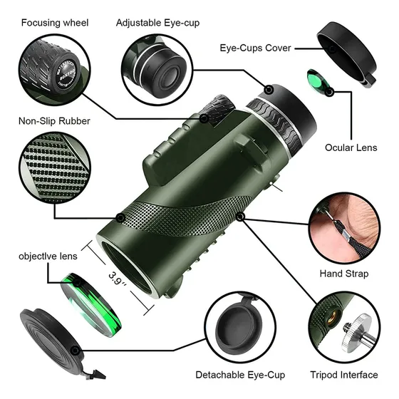 Monocular Tactico 40x60 Alta Definicion Hd Impermeable