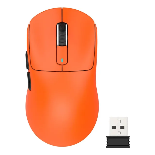 Ratón Gamer Attack Shark X3 Paw3395 inalámbrico 2.4G/Bluetooth, color naranja