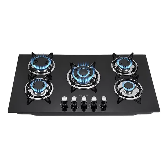 Parrilla A Gas 5 Quemadores De Vidrio Templado Gas Lp Empotrable Encendido Por Pulso Blick