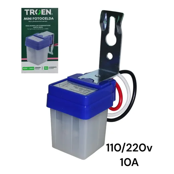 Fotocelda Mini Con Base 110/220v 10a Troen