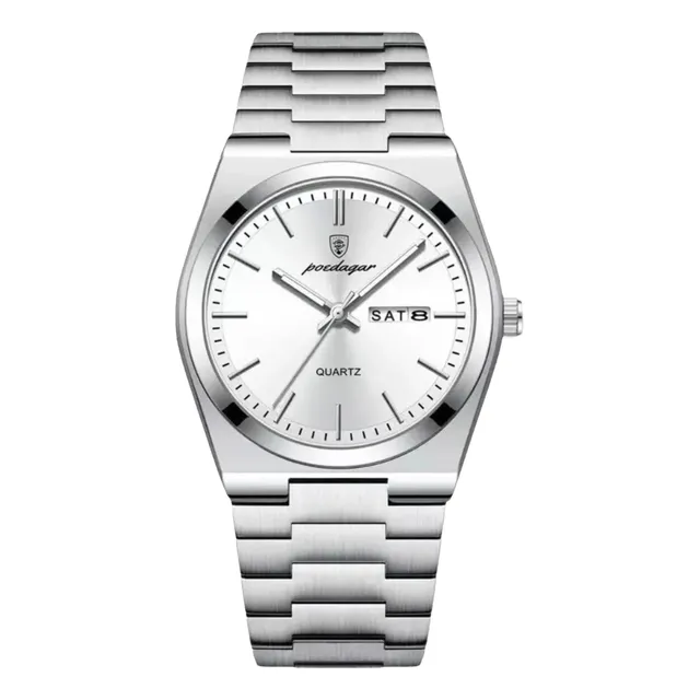 Reloj Poedagar Hombre Acero Inoxidable Alta Gama Sumergible