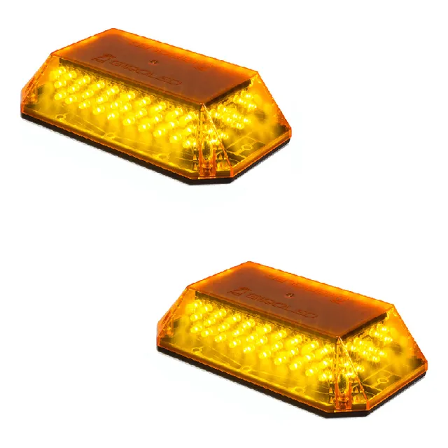 2 Giroflex Giroled Âmbar Laranja 12v Parafuso Guincho Carro