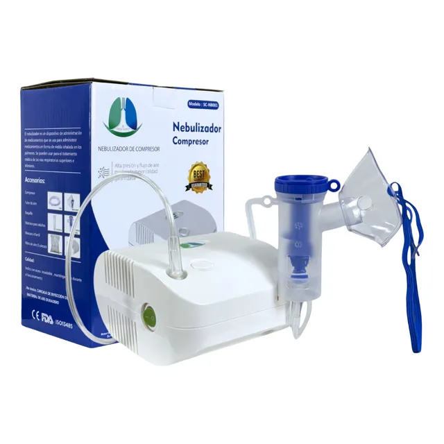 Nebulizador De Compresor Adulto / Infantil Con Accesorios