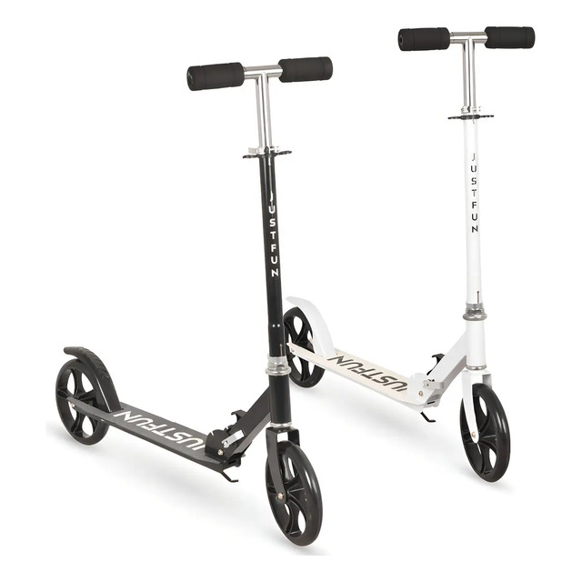 Patinete Infantil Juvenil 2 Rodas Dobrável Branco, Preto Cor Branco