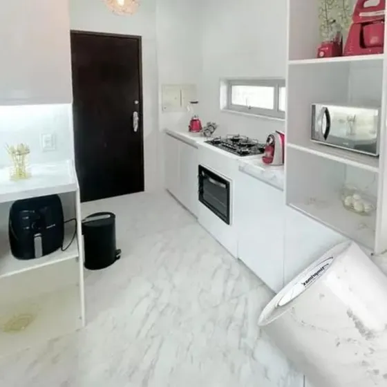 Adesivo Para Pia E Piso Cozinha Mármore Lavável