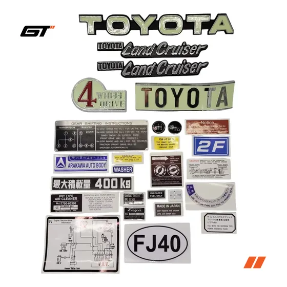 Kit Calcomanias Emblemas Toyota Land Cruiser Fj40 2f Macho