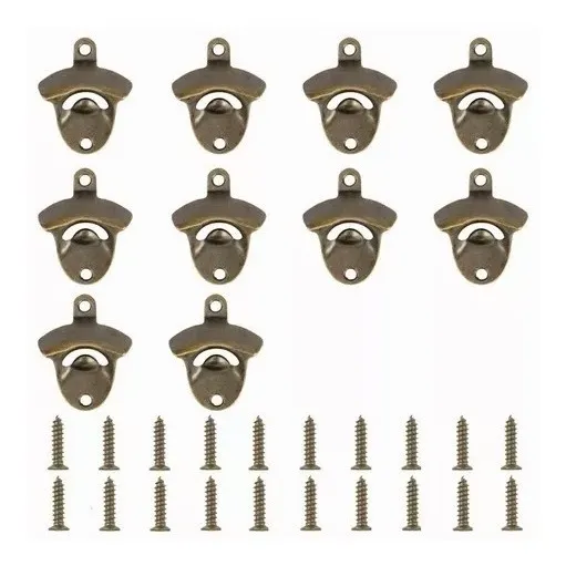 Destapador Botellas Cerveza Rustico Pared Metálico Pack X10 