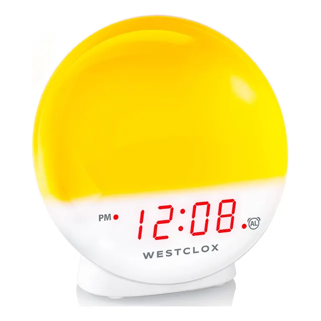 Reloj Despertador Luz Nocturna Regulable Lampara Simulacion