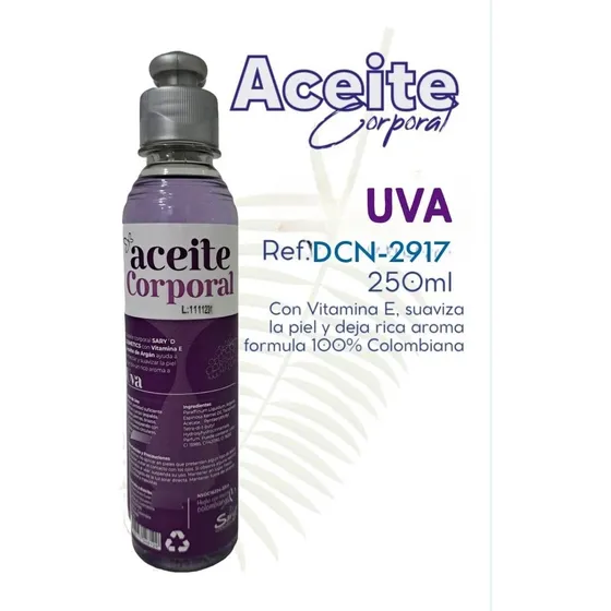 Aceites Corporales X250ml - mL a $9600