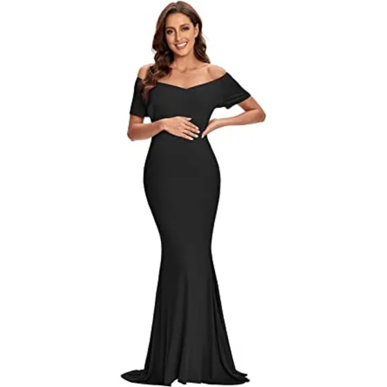 Vestido Embarazo. Negro Sesión , Fotografía 