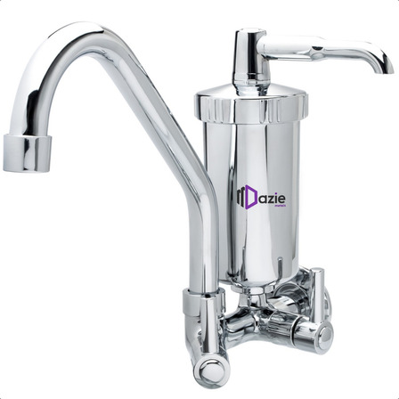 Torneira De Cozinha Com Filtro De Água E Bica Alta Móvel Modelo De Parede Abs Cromado Refil Carvão Ativado Torneira De Cozinha Com Filtro De Água E Bica Alta Móvel Modelo De Parede Abs Cromado Refil Carvão Ativado