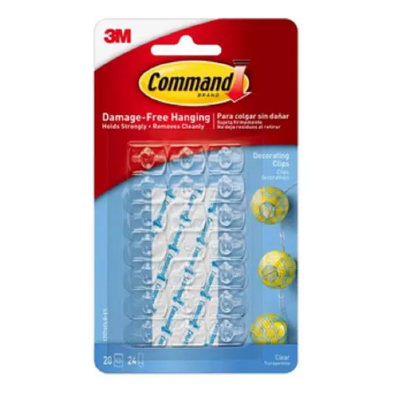 Kit 3 Pack Clip Gancho Adhesivo Pared Techo Command 3m Mini 