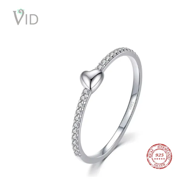 Anillo Corazon Pequeño Plata 925 Con  Bolsa O Caja De Regalo