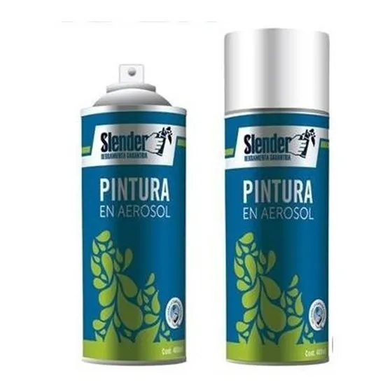 Pintura Aerosol Slender 400ml Interior Exterio Gris Oscuro  