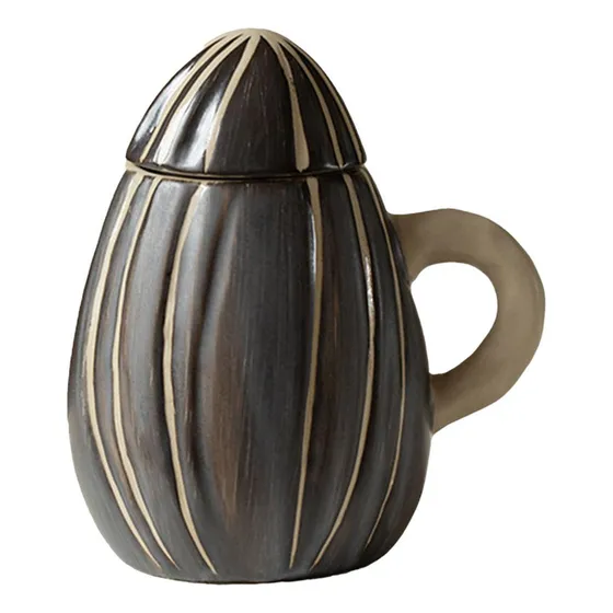 A Caneca De Cerâmica Engraçada, Xícara De Café Com Tampa,