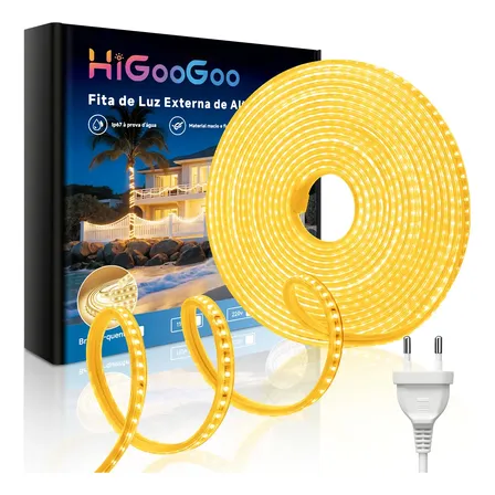 Higoogoo Alta Tensão Fita De Luz Led 110v/220v Ip67 30metros