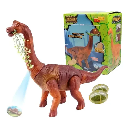 Dinossauro Brinquedo Braquiossauro Som Luz Movimento Projeta Imagem Ovos