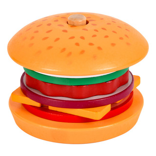 Juego De Hamburguesas Madera Simulación Juguetes Ensamblados Juego De Hamburguesas Madera Simulación Juguetes Ensamblados