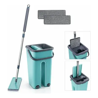 Sayonara Rodo Flat Mop Limpeza Profissional 2 Refil Mopi Com Balde 5l