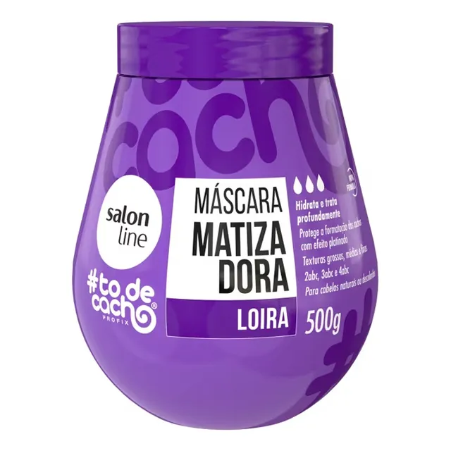 Máscara de Hidratação Matizadora #todecacho Loiros Salon Line 500g