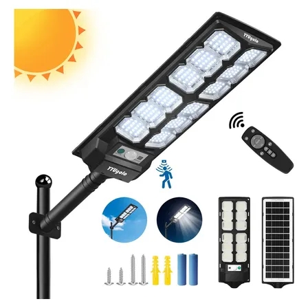 Lámparas Luz Solar Exterior Jardín Luminaria Solar Led Negro