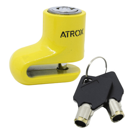 Cadeado Trava De Disco Para Moto 25 Mm Amarelo Atrox Cadeado Trava De Disco Para Moto 25 Mm Amarelo Atrox