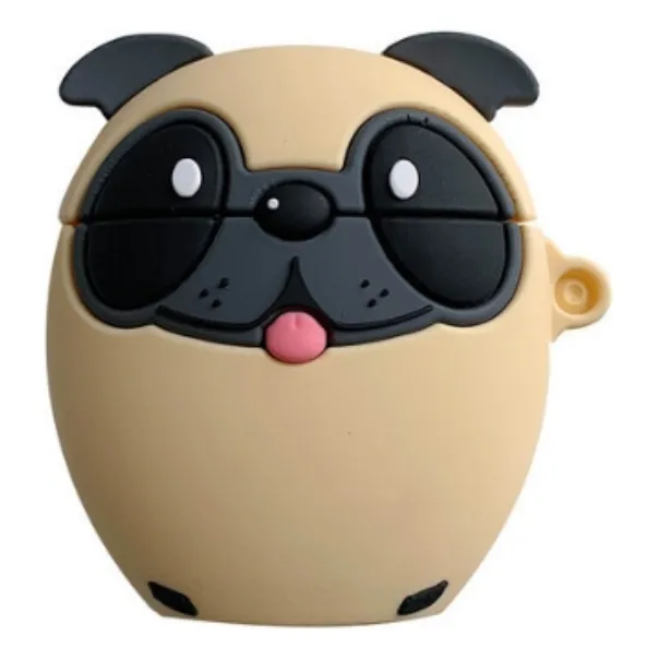 Funda Protectora Para AirPods 2 Y Para AirPods 1(perro Pug)